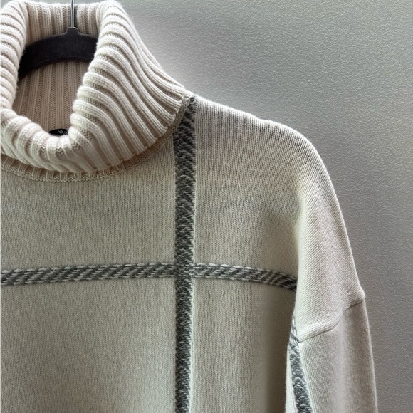 JOSEPH Turtleneck Merino Wool Cream Grey Warm Size M Excellent condition ￼￼￼ - Picture 5 of 11
